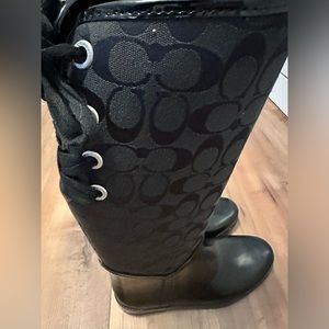 Coach rain boots size 10